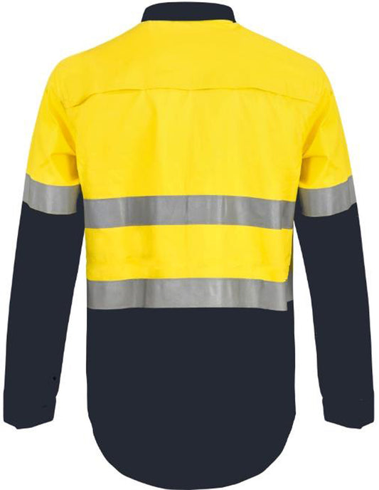WORKCRAFT-2TONE HALF PLKET SHT W VENTED