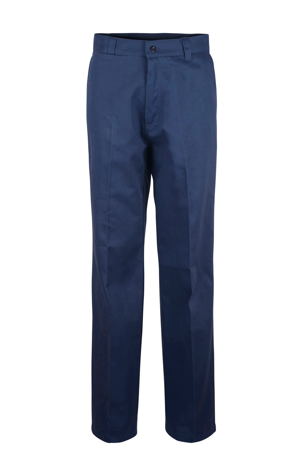 WORKCRAFT-FLAT FRONT COTTON TROUSER LONG