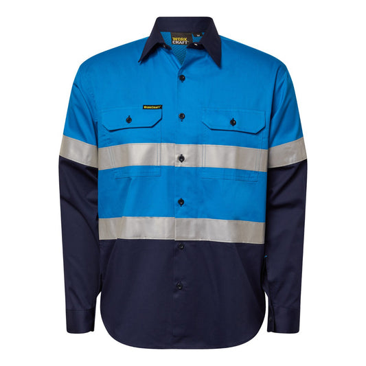 WORKCRAFT-COTTON L/S SHIRT WITH CSRTAPE