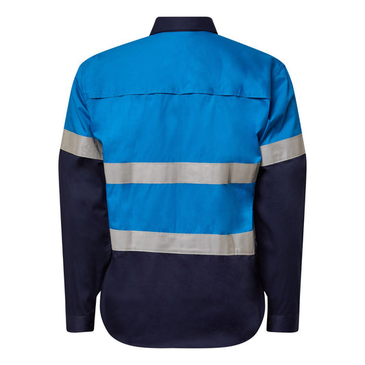 WORKCRAFT-COTTON L/S SHIRT WITH CSRTAPE