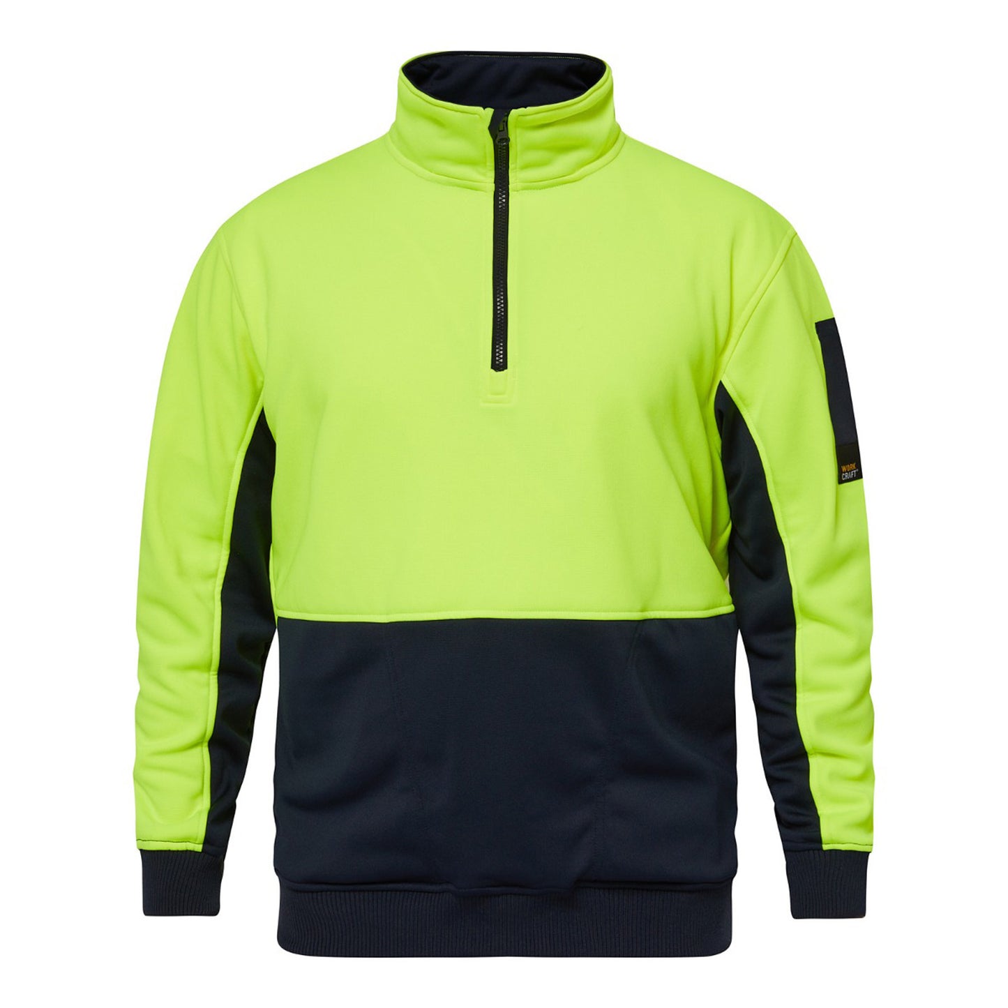 WORKCRAFT-HI VIS 1/2 ZIP PULLOVER