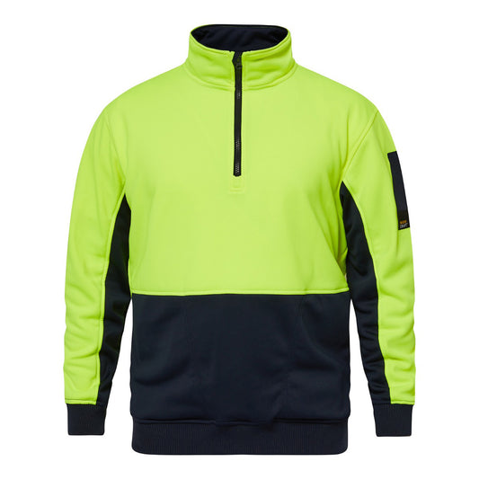 WORKCRAFT-HI VIS 1/2 ZIP PULLOVER