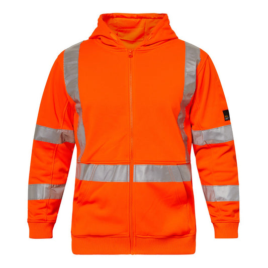 WORKCRAFT-HI VIS HOODIE W/  X-TAPE