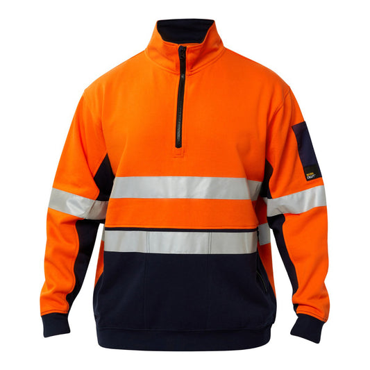 WORKCRAFT-HALF ZIP COTTON PULL OVER