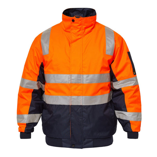 WORKCRAFT-TWO TONE BOMBER JKT W/TAPE
